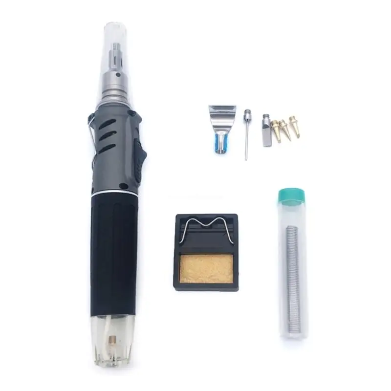 

10 in 1 Gas Soldering Iron Portable Cordless Welding Torch Electronic Ignition Gas Soldering Iron Temp Dropship