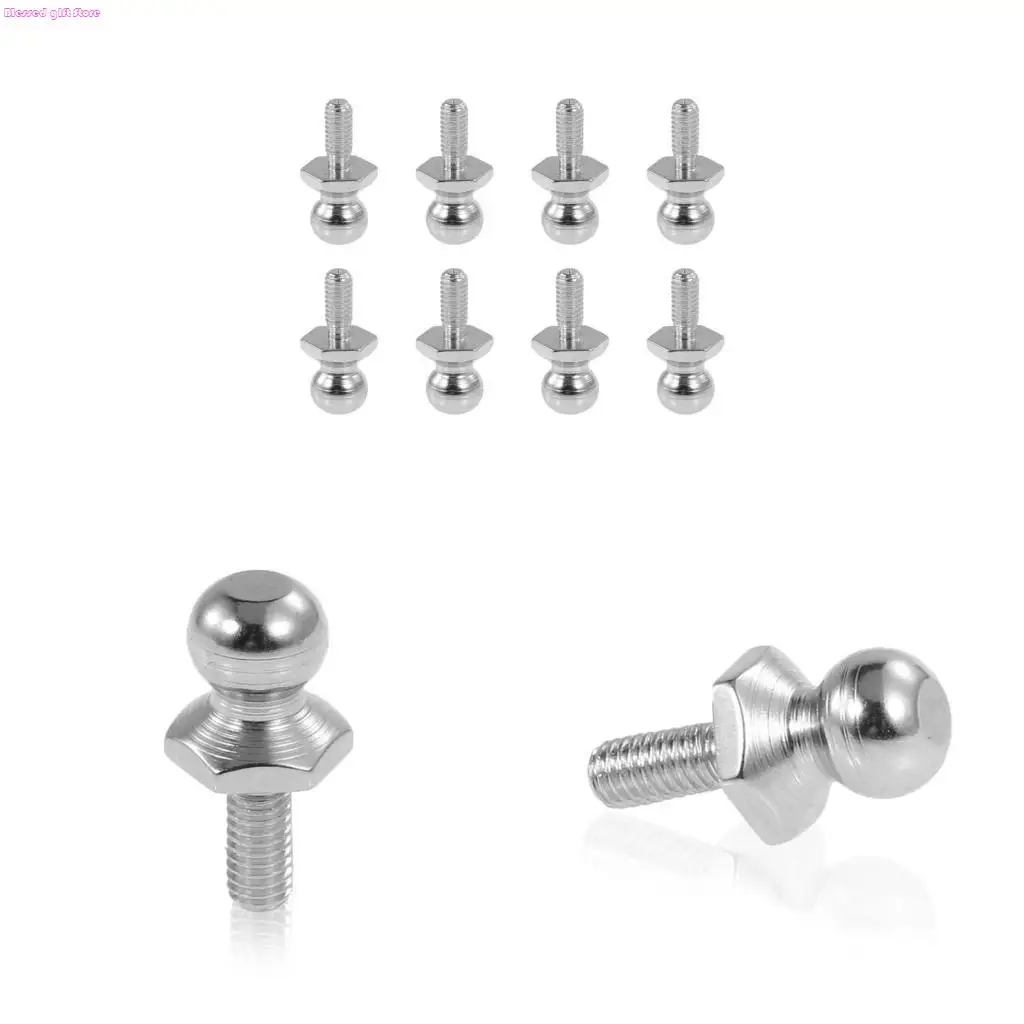 D0JC Durable Precise 10x4.8mm Universal Ball Head Screws for Remote Control Car 8pcs