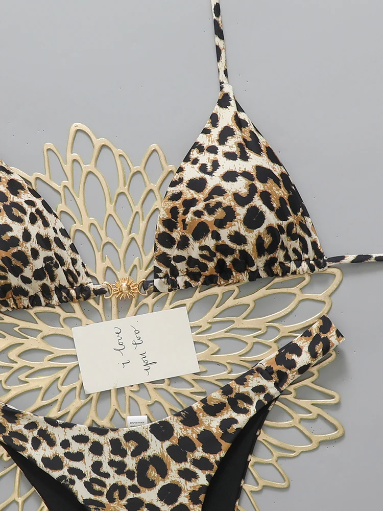 Sexy Leopard Micro Bikini 2026 Women Swimsuit String Female Swimwear Thong Bikinis Set Brazilian Biquini Beach Wear Bathing Suit
