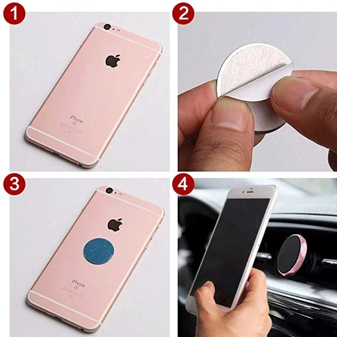 Metal Plate Sticker For Magnetic Car Phone Holder Iron Sheet Sticker Disk For Magnet Tablet Desk Car Phone Stand Mount Round - Image 5