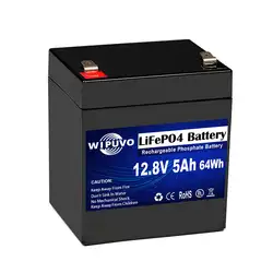 LiFePO4 Battery 5PCS 6.4V 5Ah With BMS 6.4V LiFePO4 Battery Pack lithium iron phosphate battery for Outdoor Camping