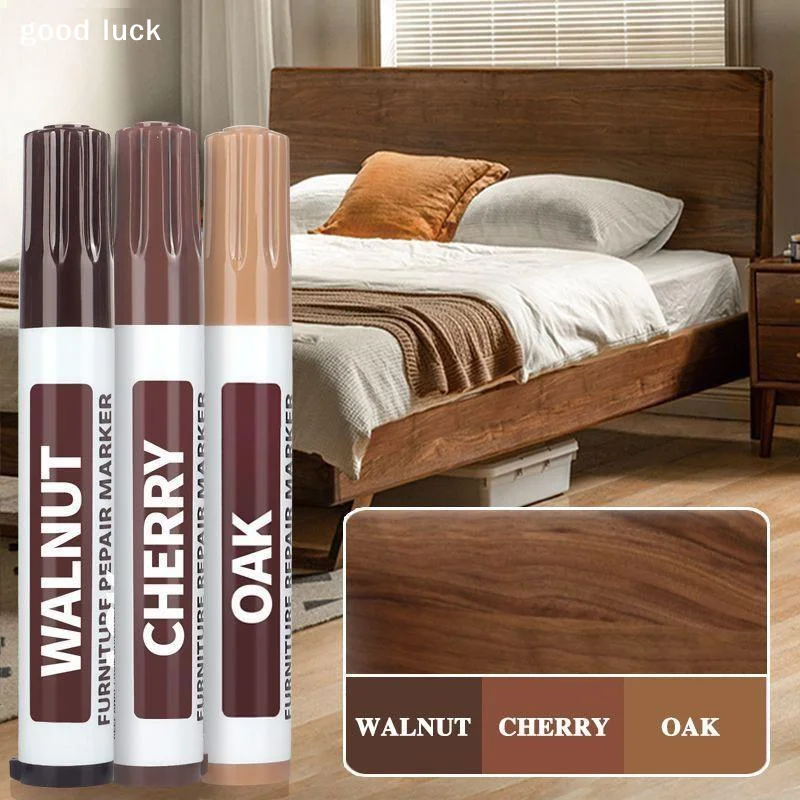 Answer1pcs Furniture Pen Markers Wood Scratch Repair Kit Floors Tables Grain Paint Pen Desks Stains Waterproof Wall Treatments