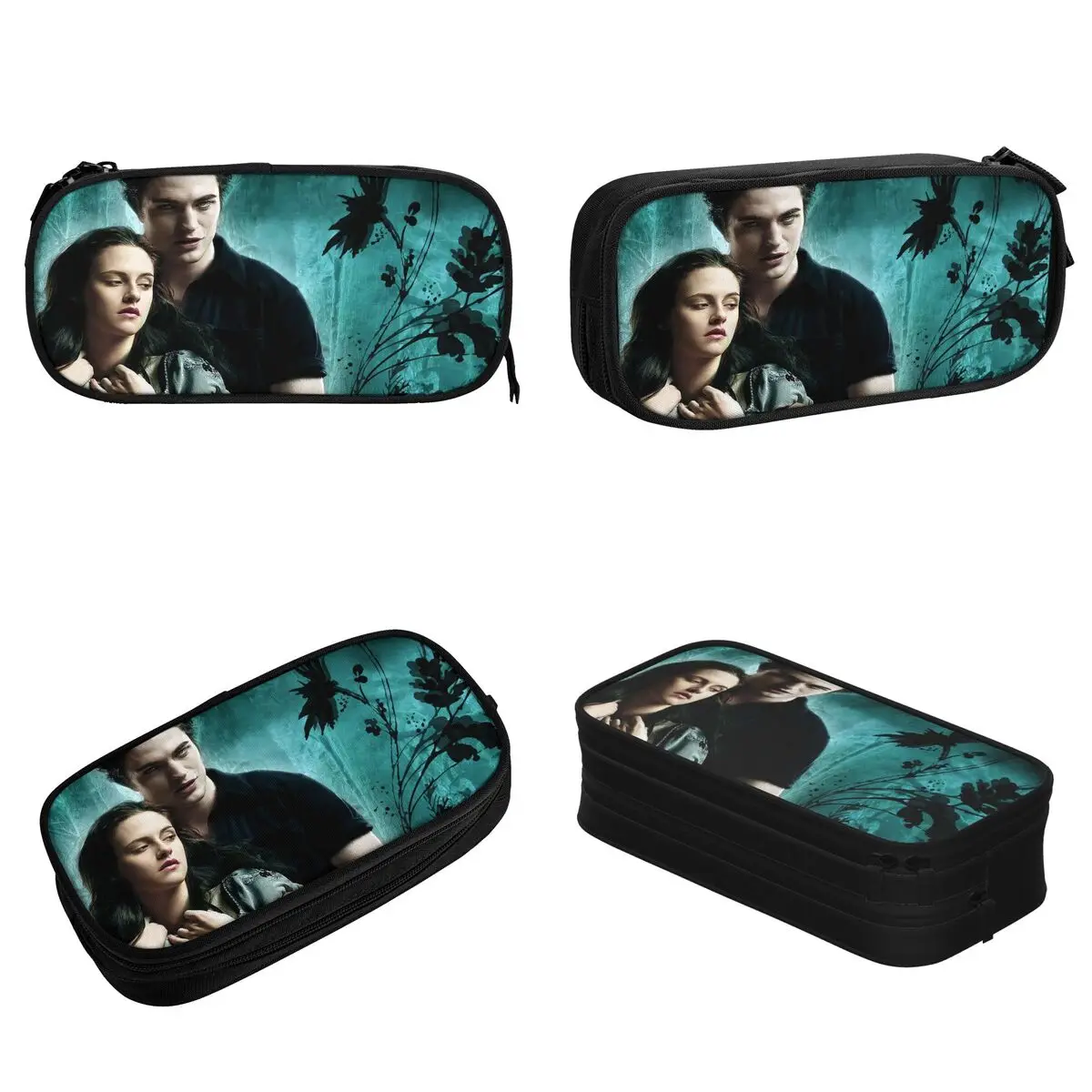 Edward Bella Vampire Pencil Cases Fun The Twilight Saga Movie Pen Holder Bags Student Large Storage Office Gift Pencil Box