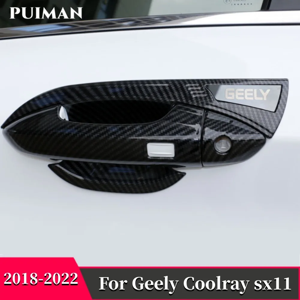 For Geely Coolray sx11 2018-2022 exterior handle frame trim Car door handle bowl chrome styling cover decoration Accessories