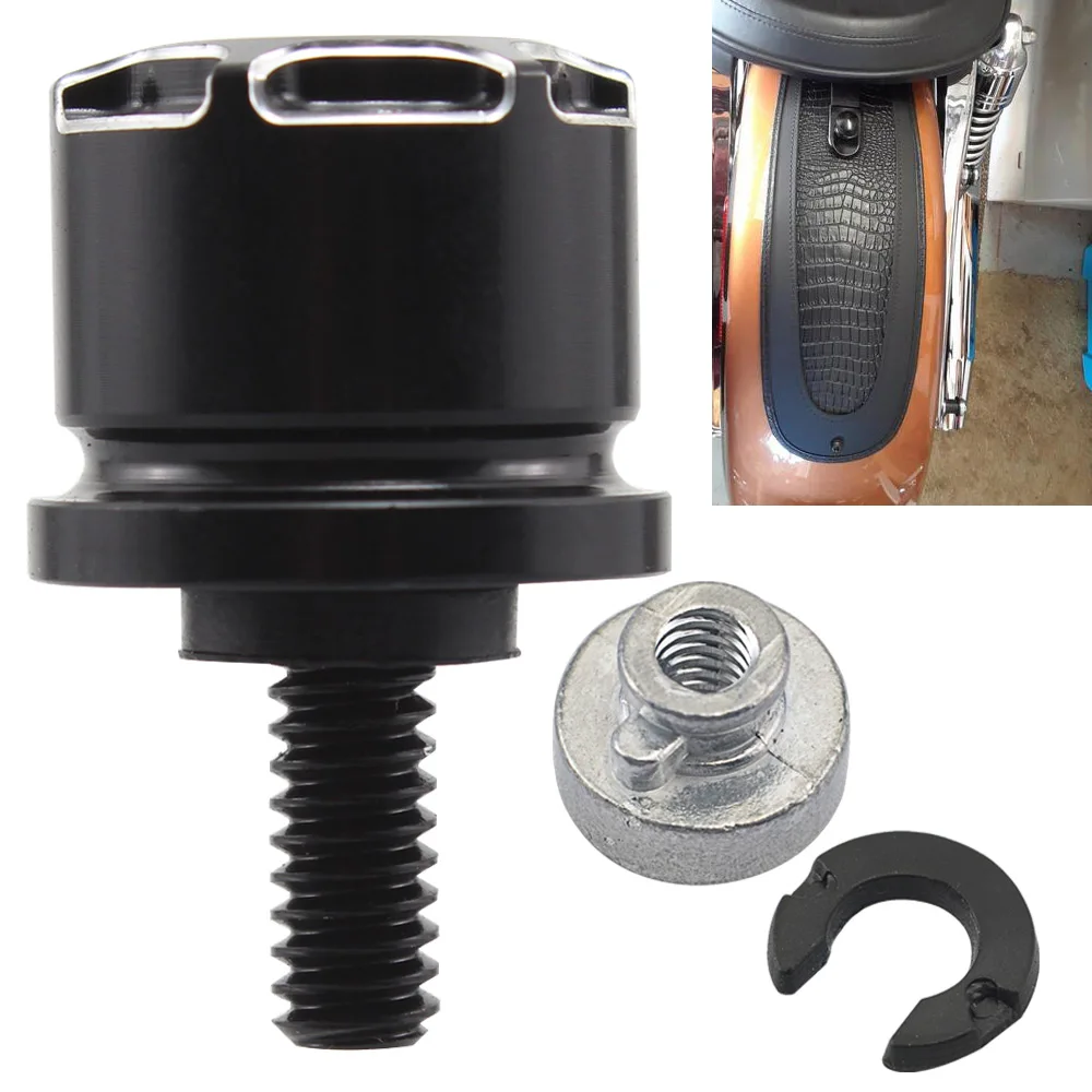 

Motorcycle 1/4" 20 Thread Rear Fender Seat Bolt Saddle Screw Nut Mount Knob Cover For Harley Sportster Touring Road Glide Dyna