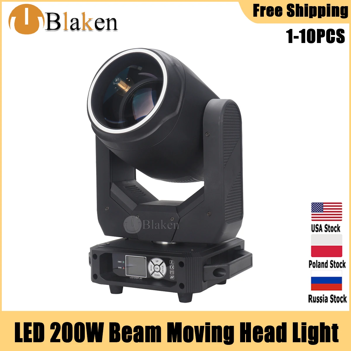 led lyre moving head light feixe de luz com case effect adequado para casamento dj disco boate festa de natal dmx512 sem impostos 110 pcs 200w 01