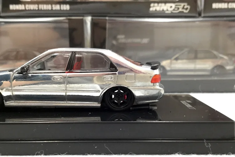 INNO 1/64 Honda Civic FERIO EG9 RAW Electroplated Original Die-cast Alloy Car Model Collection Display Gifts