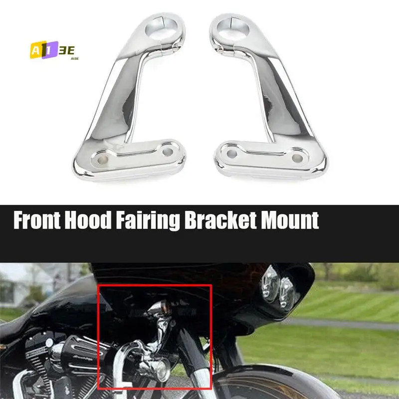 

A03E-1Pair Front Fairing Bracket Kits For Road Glide 2010-2013 Motorcycle Hood Bracket Fairing Mount Support