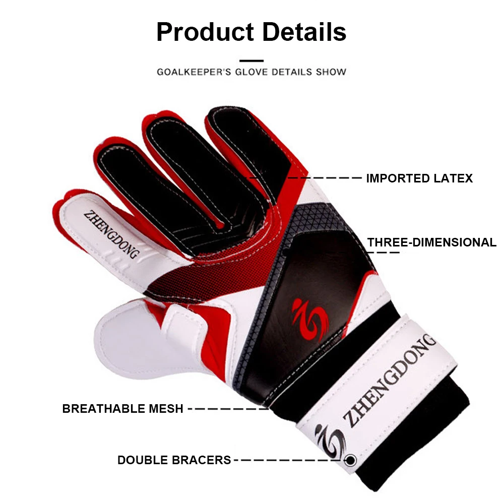 الشباب مبطن قفازات كرة القدم قبضة مرنة النخيل كرة القدم Lineman حارس المرمى قفازات حارس المرمى للأطفال الأولاد الرجال قفازات كرة القدم للأطفال