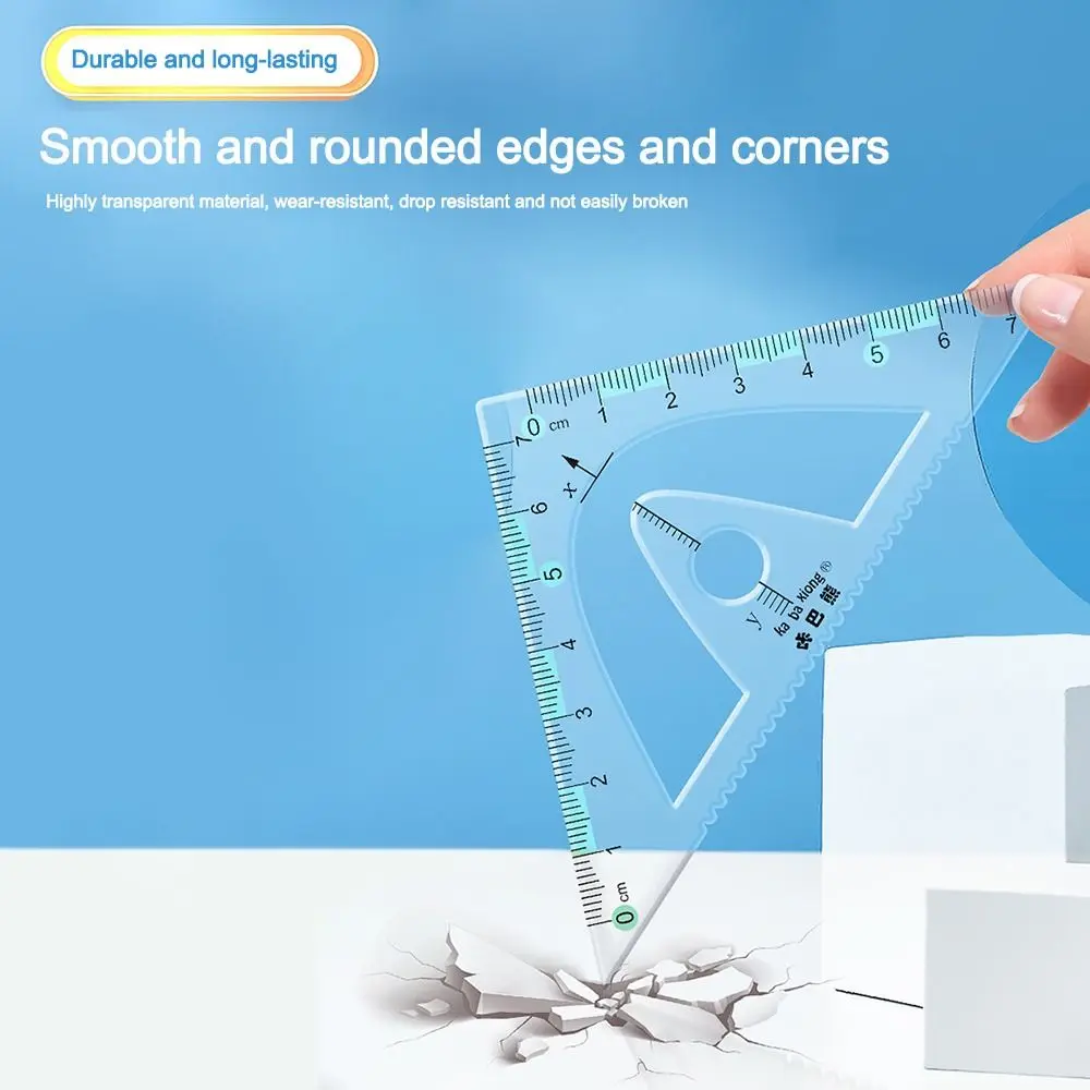 4pcs Portable Multifunctional Drafting Set Protractor Math Sets Students Measure Ruler Set Triangle Ruler Student