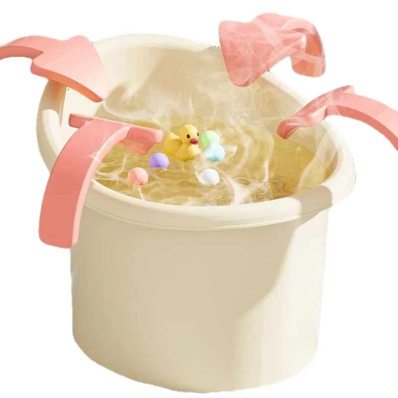 Bañera grande para bebés, Cubo de baño grueso para niños, puede sentarse en el hogar