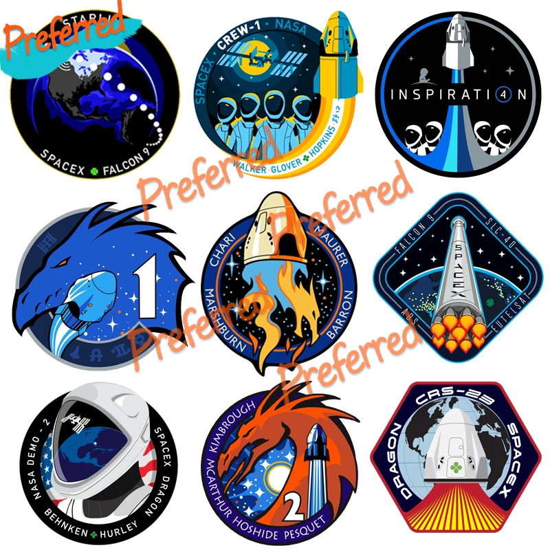 SpaceX Transport Aircraft Logo Commercial Resupply Services Mission Logo Vinyl Sticker