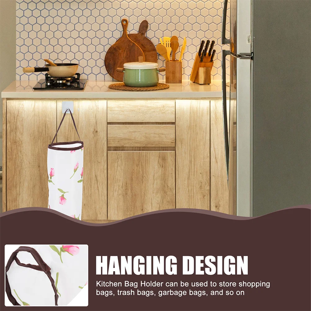 

4pcs Wall Mounted Storage Organizer Reusable Grocery Sack Dispenser Kitchen Roll Toilet Paper Holder Multi-Function for Home
