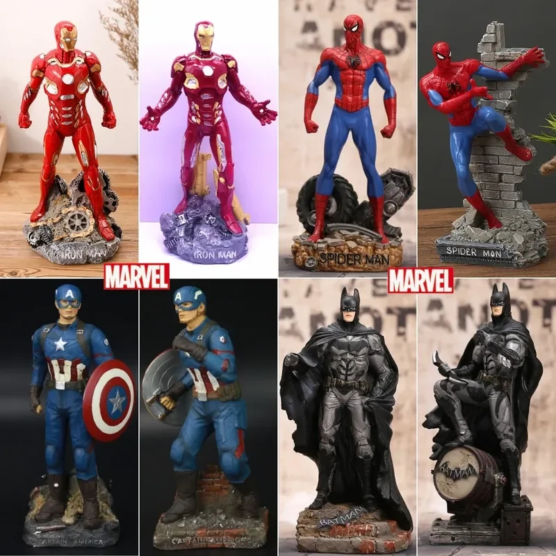 

Marvel Avengers Alliance Iron Man Spiderman Captain America Character Model Bedroom Decoration Creative Boy Christmas Gift