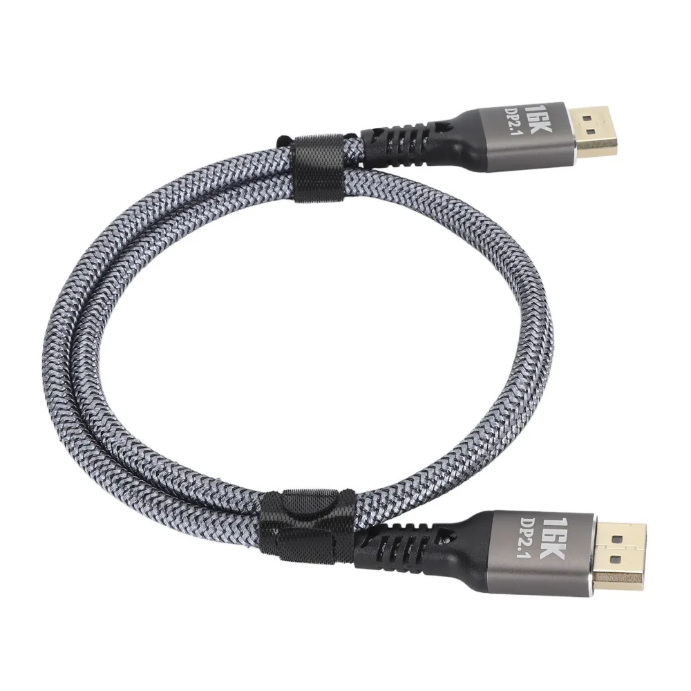 16K 30Hz 40Gbps DisplayPort 2.1 Cable 3D Dynamic HDR Male to Male 16K DisplayPort Cable Gaming Display Cable for FreeSync
