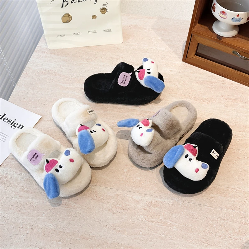 

Новые милые детские полутапочки с героями мультфильмов, весенние плюшевые тапочки с рисунком кота и животного, удобные осенние зимние тапочки с закрытым носком