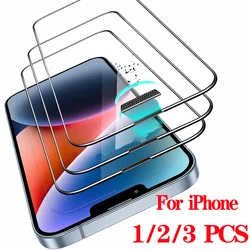 Tempered Glass For iPhone 17 16 15 14 Pro Max Screen Protector iPhone 17E 16E 15 16 Plus Phone Film iPhone 11 12 13 Mini Glass