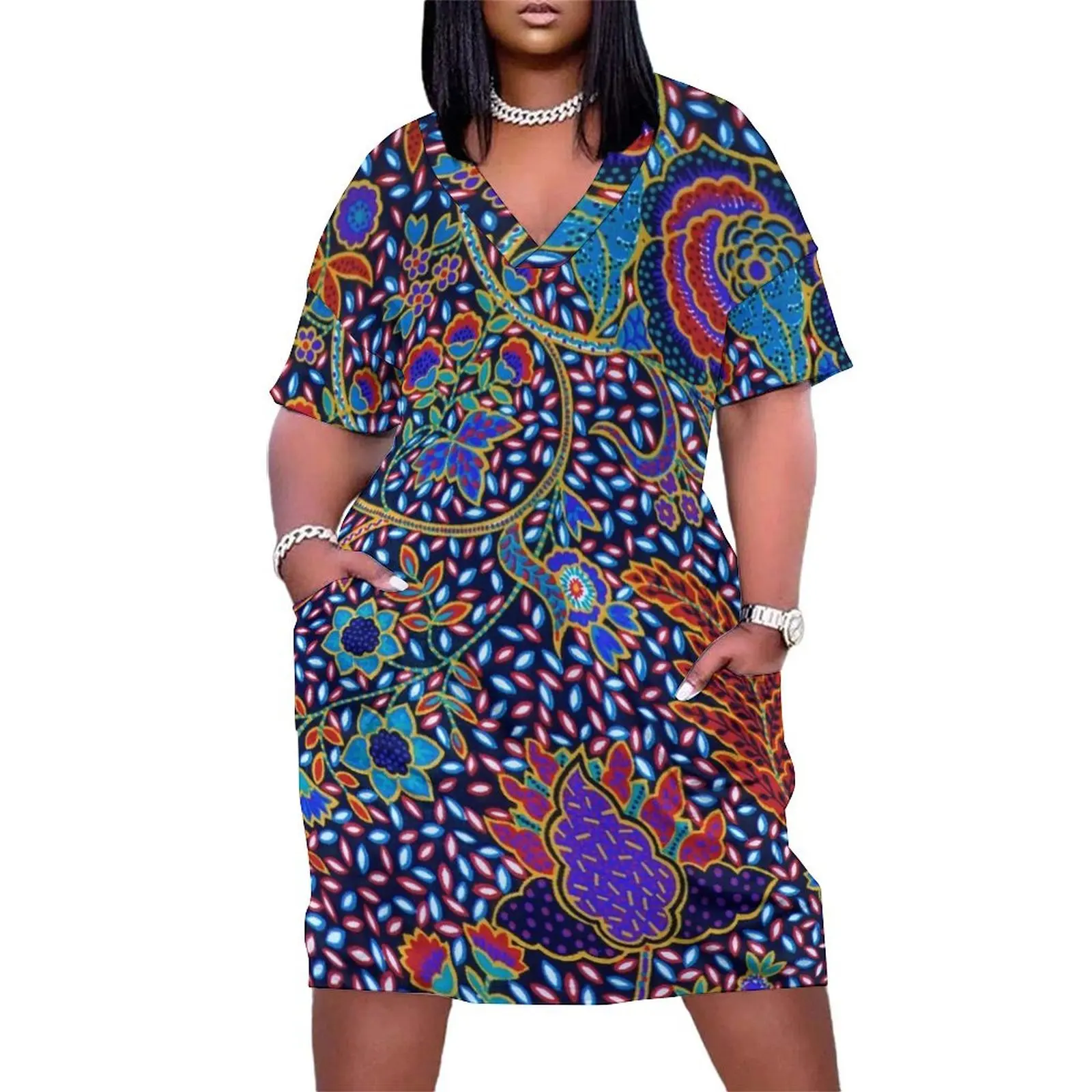 

Tahitian Island Style Exotic Pattern Loose Pocket Dress dress for women 2025 party dresses woman