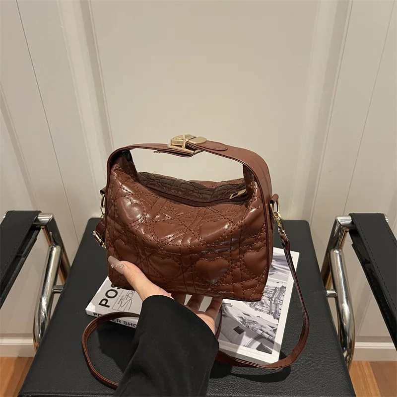 حقيبة Luxe Niche ذات المقبض العلوي، محفظة كروس أنيقة، حقيبة نسائية بسيطة من اليوم إلى الليل، حقيبة حبال مزخرفة، كتف متعدد الاستخدامات #2