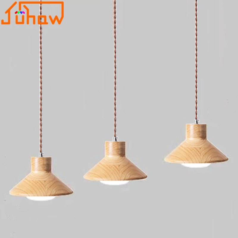 

Japanese-Style Wooden Restaurant Pendant Lights, Simple Three-Legged Dining Table, Dining Room Bar Counter, Guesthouse Bed Head