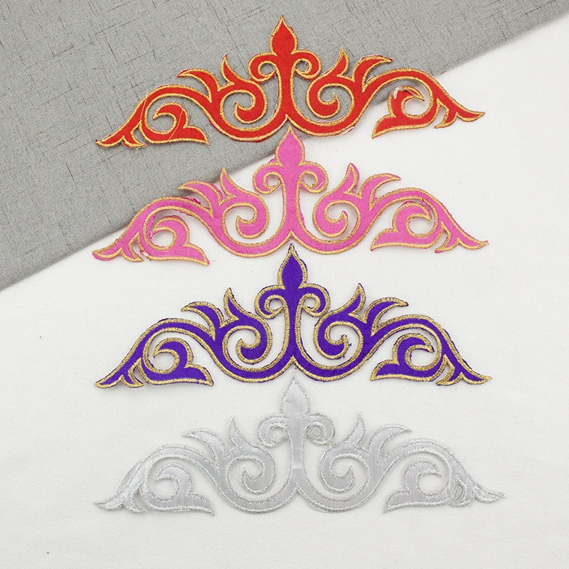 10pieces Embroidered pattern stage opera costume accessories DIY material patches for clothing  embroidery