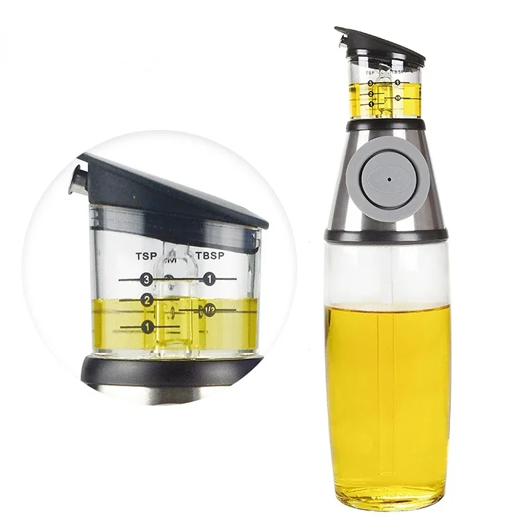 Oil Pressure Spray bottle Oil Pot Oil Bottle Glass For Measuring Cooking BPA Free New Design Wholesaler Factory