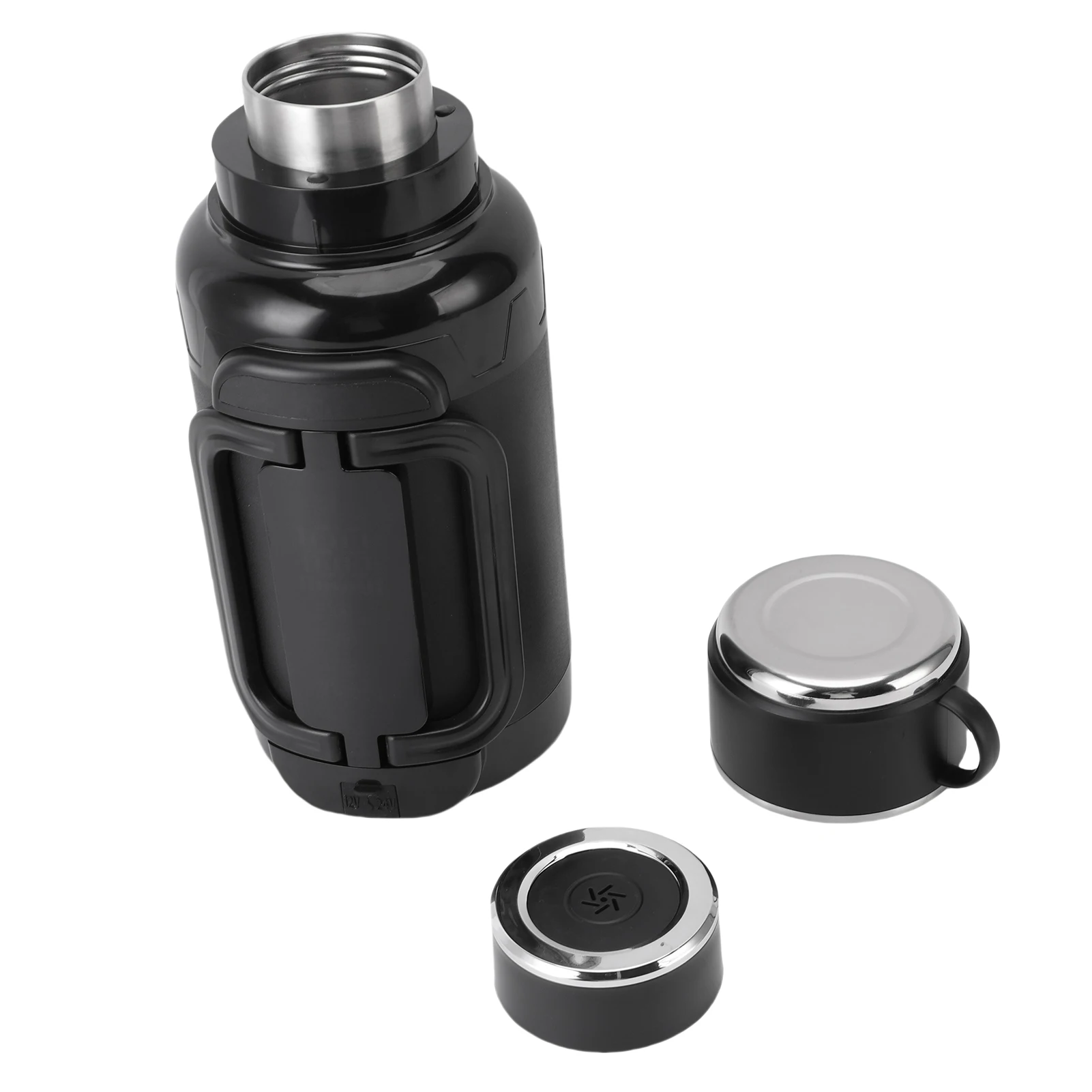 Car Electric Kettle 1500ML Car Hot Water Heater Touch Control Foldable Handle 304 Stainless Steel Anti Dry Burning for Milk