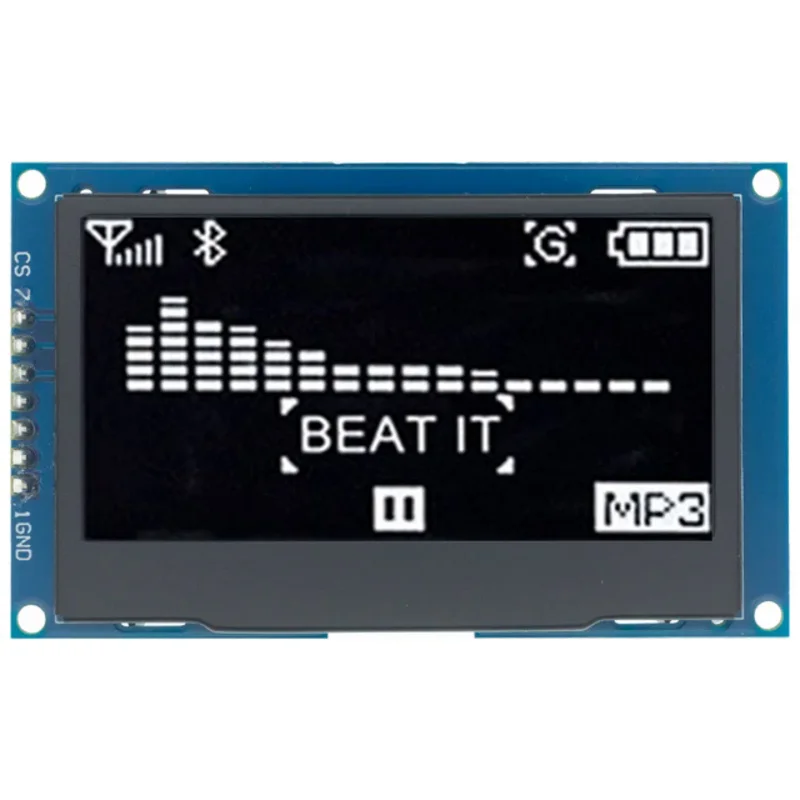 Последовательный интерфейс модуля OLED ЖК-дисплея для Arduino UNO R3 C51, 2,4 дюйма, 2,42 дюйма, 128x64, SSD1309, 12864, 7-контактный SPI/IIC I2C