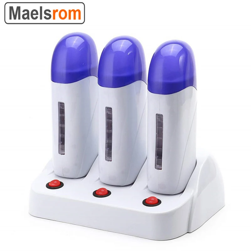 3PCS Electric Rolling Epilator Cartridge Depilatory Waxing Heater Wax Heater Roller Warmer Cartridge Strips Hair Removal