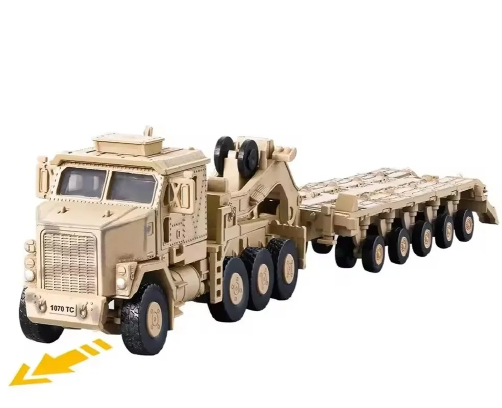 مقياس 1:72 مركبة M1070 مركبة مواصلات اللبنات تجميع اللعب نموذج سيارة ABS المواد عناصر ديكور المنزل لعشاق