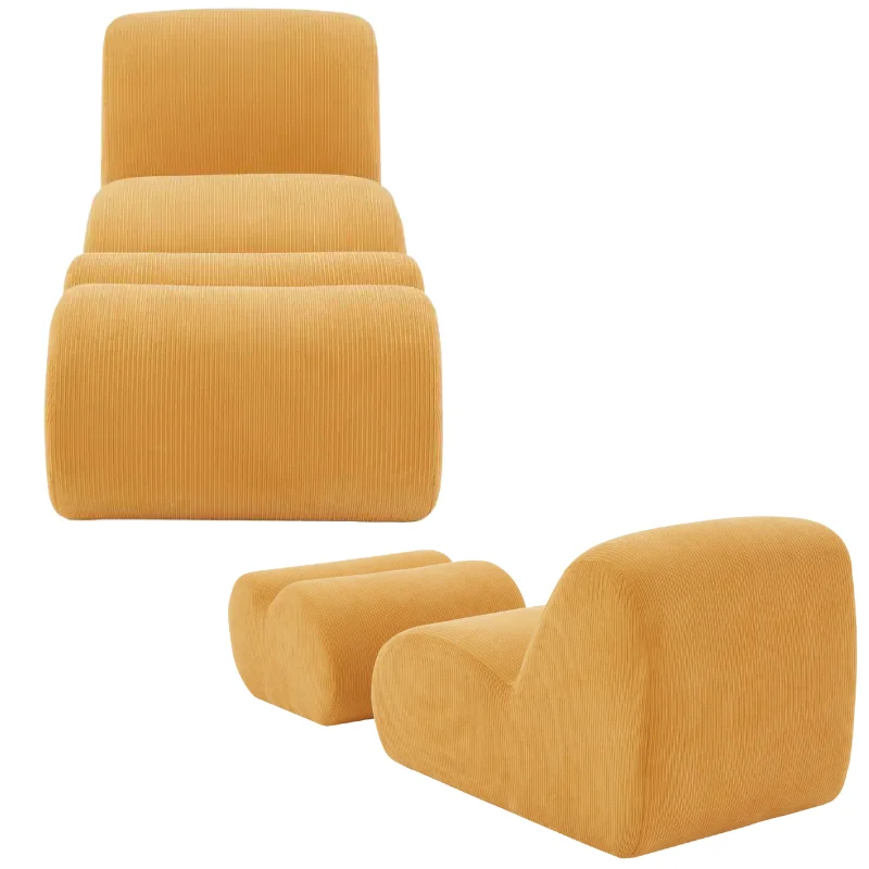 Living room foam chair bean bag sofa high density memory foam modern
