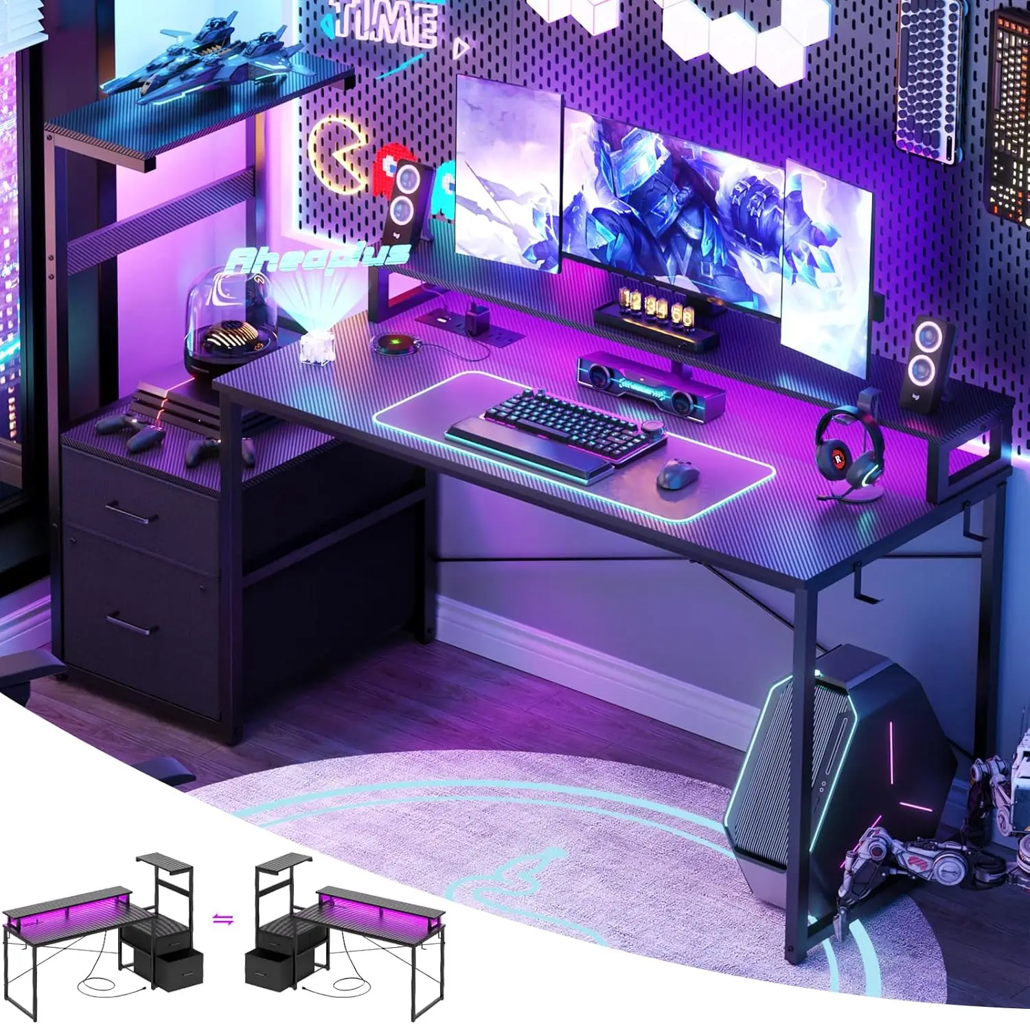 59-Inch Gaming Desk…