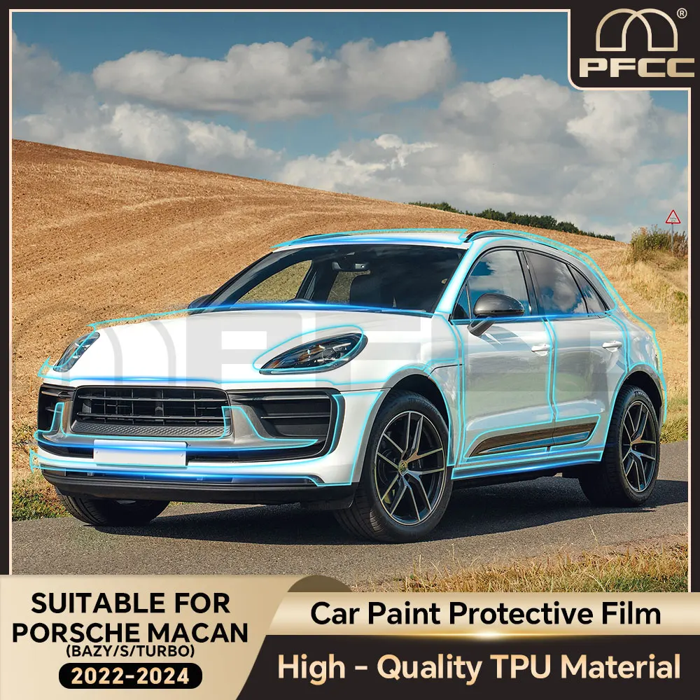 

PPF Paint Protection Film for Porsche Macan Base S Turbo 2022 2023 2024 Precut Car Sticker Clear Kit Bra PPF TPU Transparent