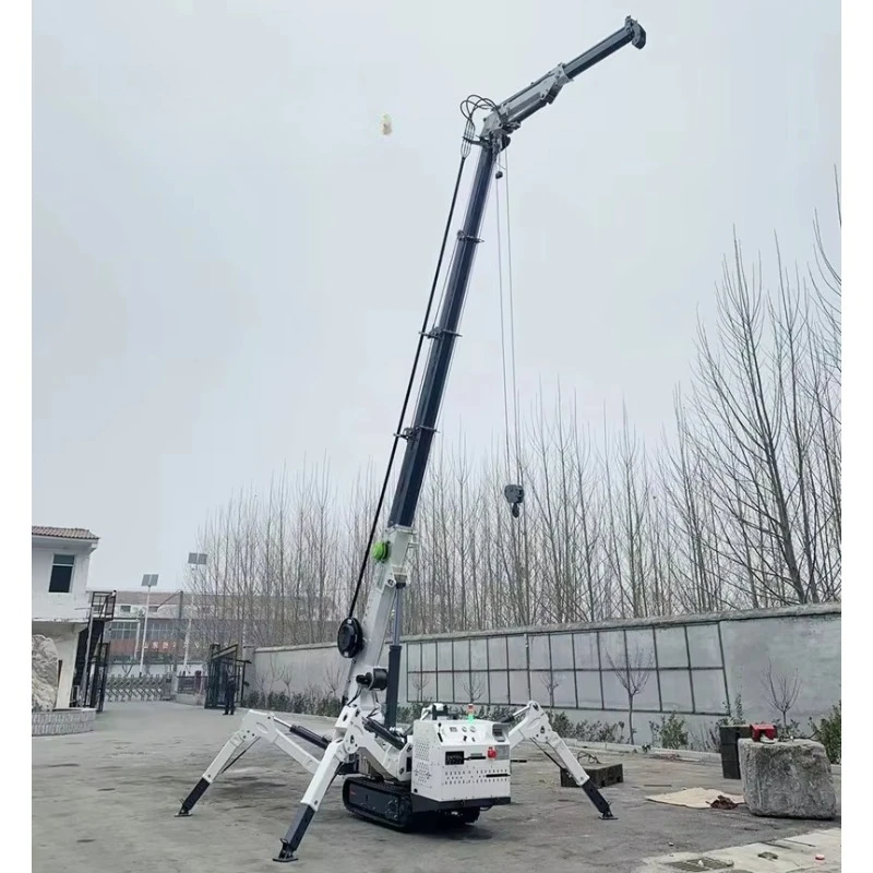YG رافعة عنكبوت صغيرة مع Fly Jib 15 متر رافعة عنكبوتية مثبتة على الشاحنة الهيدروليكية 3 5 8 10 T رافعة عنكبوت زاحفة صغيرة للبناء