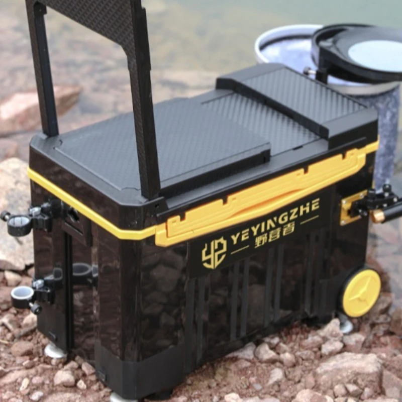صناديق أدوات صيد السمك خفيفة الوزن متعددة الوظائف بسعة كبيرة وسميكة وقابلة للتعديل وارتفاع صندوق أدوات تخزين أدوات صيد السمك