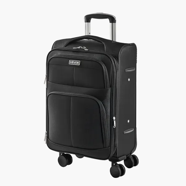 

20 Inch Softside Expandable Carry On Luggage Lightweight Suitcase with Spinner Wheels for Travel