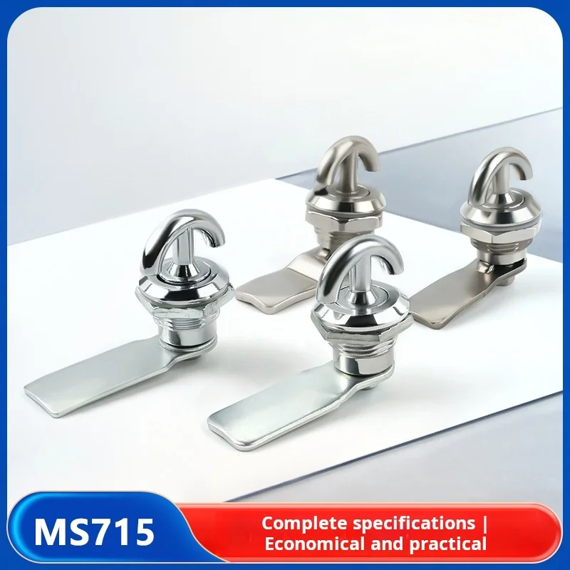 Zinc Alloy Distribution Box Lock Arc Handle Rotating Tongue Stainless Door Lock Industrial Chassis Cabinet Aluminum Alloy Lock