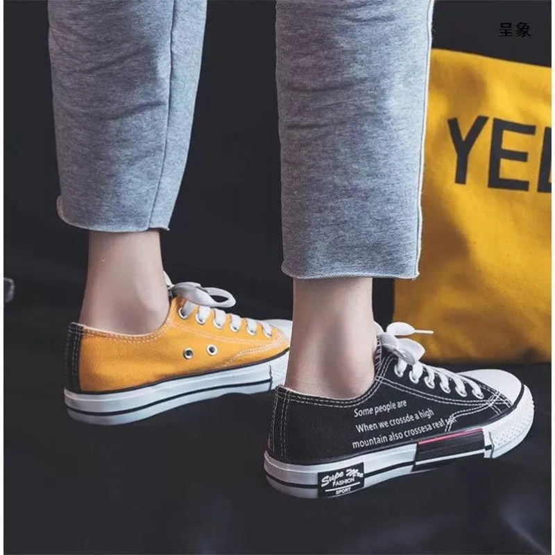 Unisex High Top Sport Shoes Men Canvas Sneakers Fashion Trends Two-tone Espadrilles Couple Outdoor Sport Vulcanzed Shoes Shoes