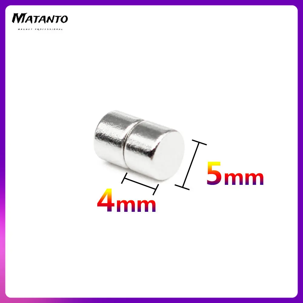 20/50/100/200/300/500PCS 5X4 Round Small Permanent NdFeB Powerful Magnetic magnet N35 5x4mm Neodymium Magnet Strong Disc 5*4 mm