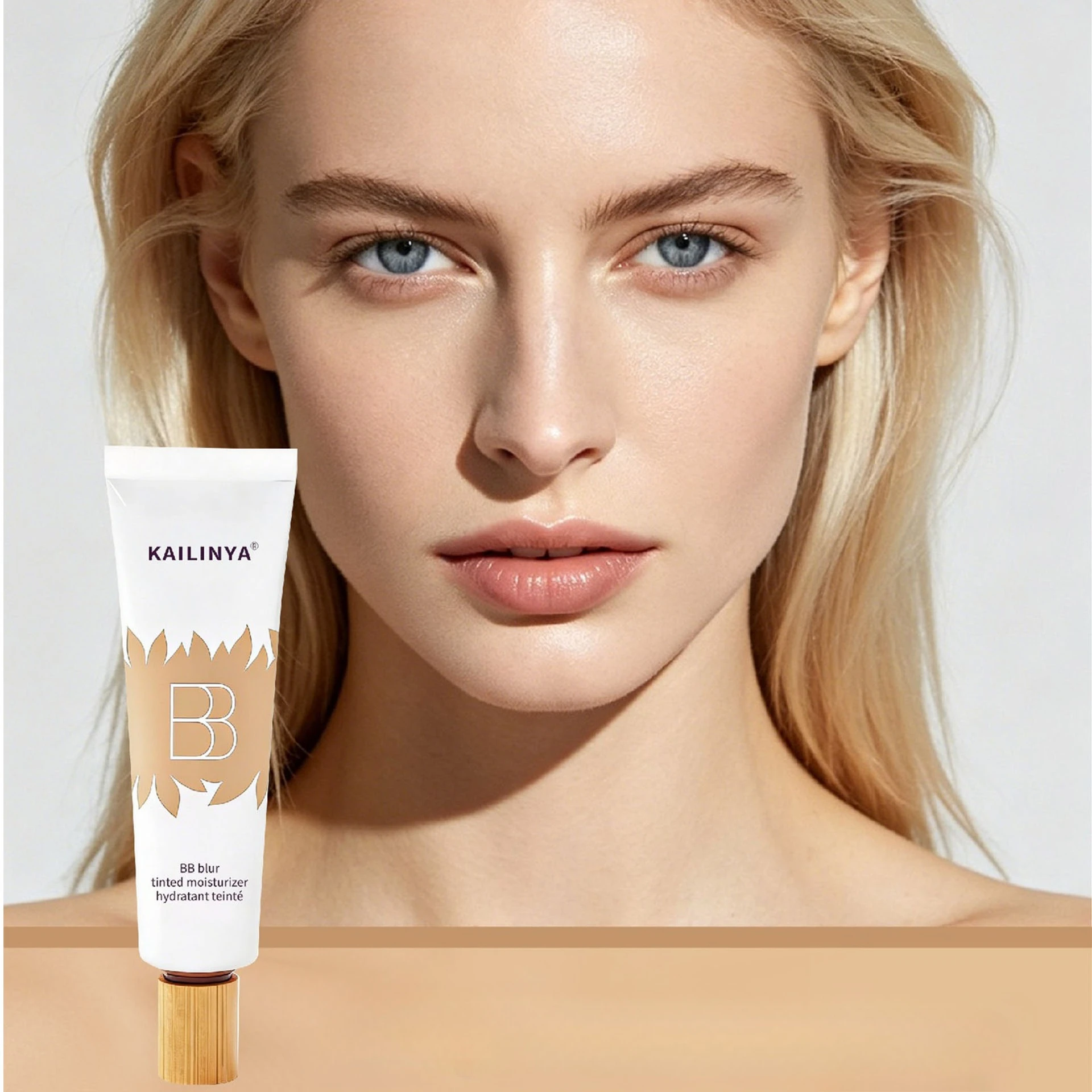 

BB cream covers facial makeup blemishes moisturizes concealer Easy to apply makeup conceals pores protects plain face cream