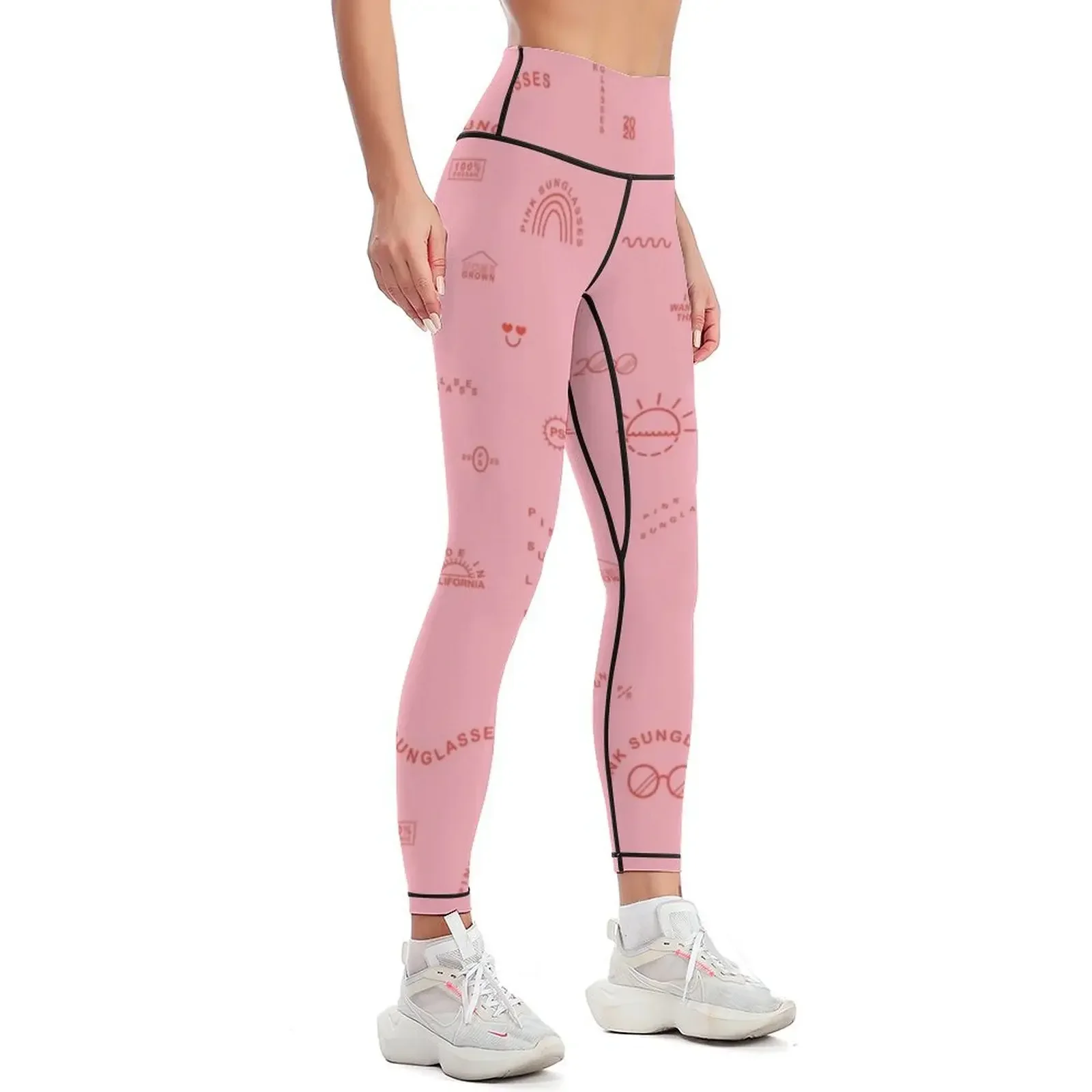Variations on Pink Sunglasses Leggings sport legging Women sportwear Training pants Jogger pants Womens Leggings