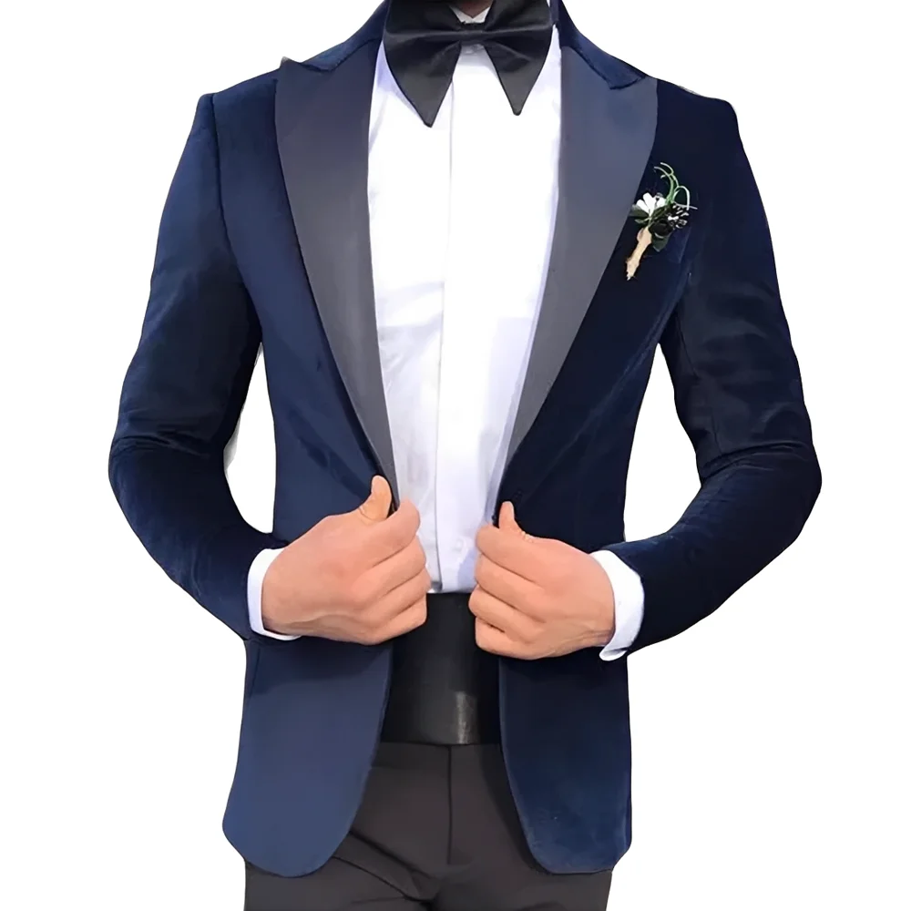 Men's Navy Blue Vel…