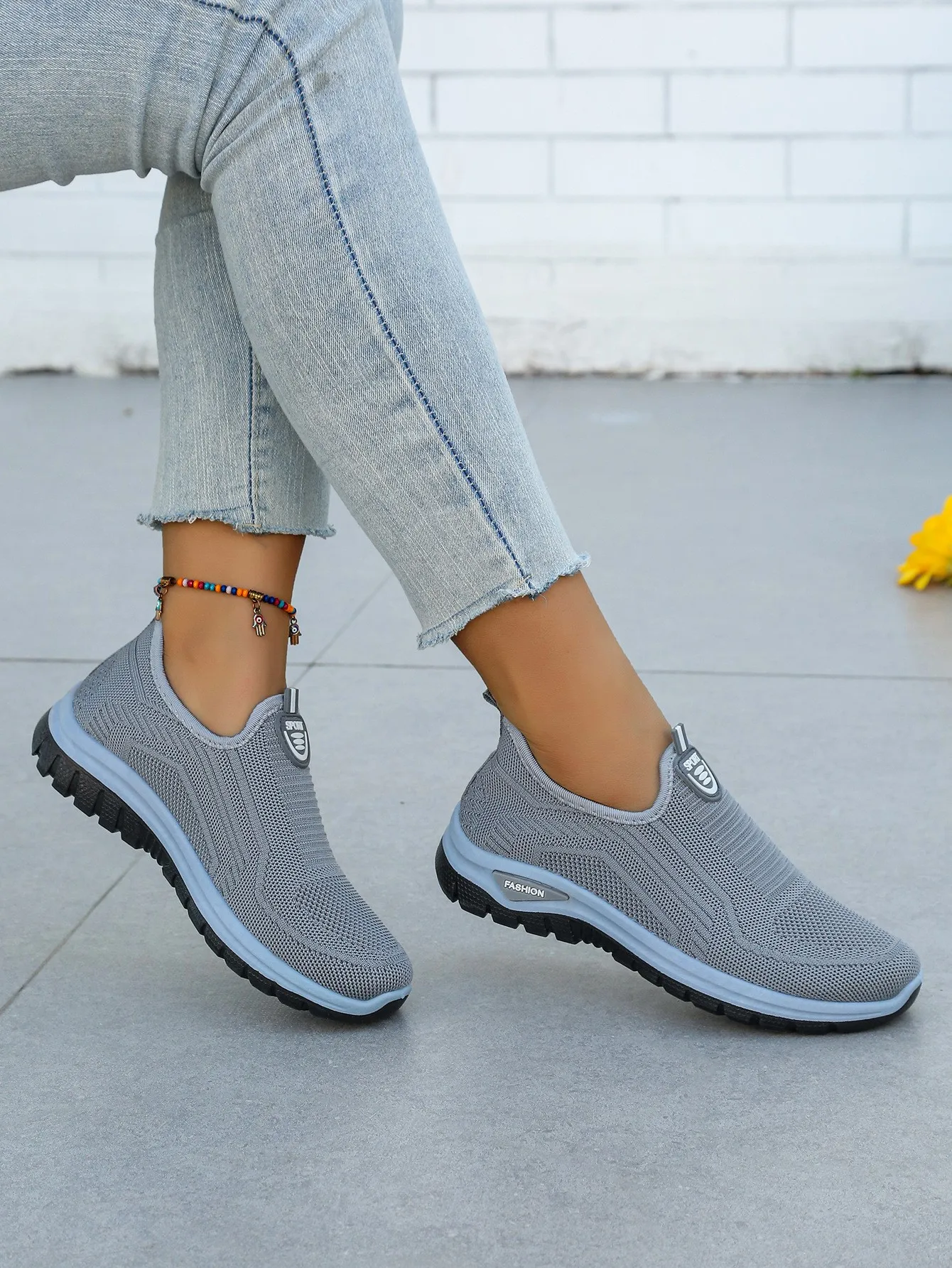 Damen Sommer Neue Atmungsaktive Slip-On Schuhe Weiche Sohle Leichtgewichtig Bequem PVC-Material Freizeitschuhe Einfach zu Tragen – Detail 3