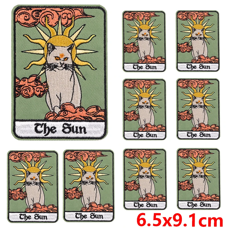 10 Stks/partij Groothandel Schedel Tarot Patch Op Patches Op Kleding Diy Geborduurde Patches Voor Kleding Smeltbaar/Naaien Applique