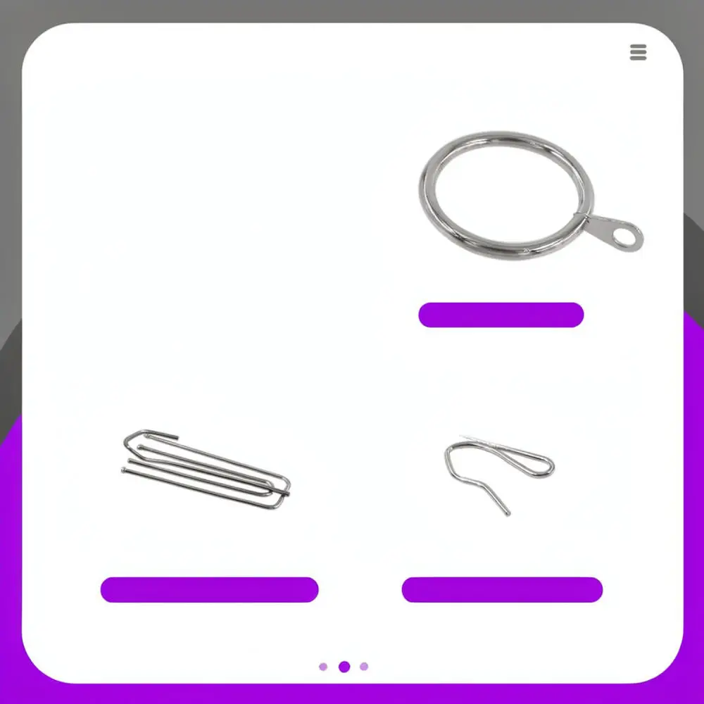 Premium Metal Curtain Eyelets With Stainless Steel Four Prong Hooks Drapery Hanging Kit Modern Window Covering Accessories