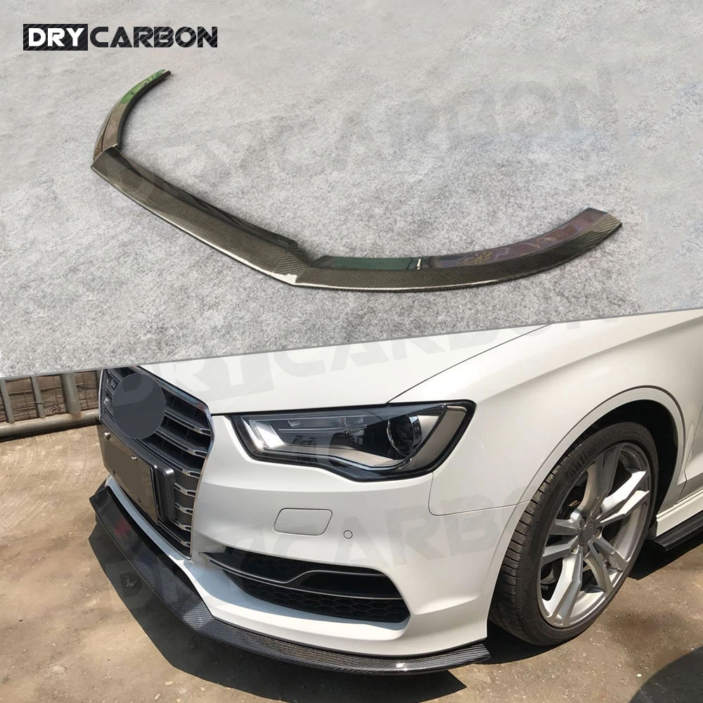 

Carbon Fiber Front Lip Spoiler for Audi Sline S3 Sedan Not A3 Standard 2013 -2018 Head Bumper Chin Protector