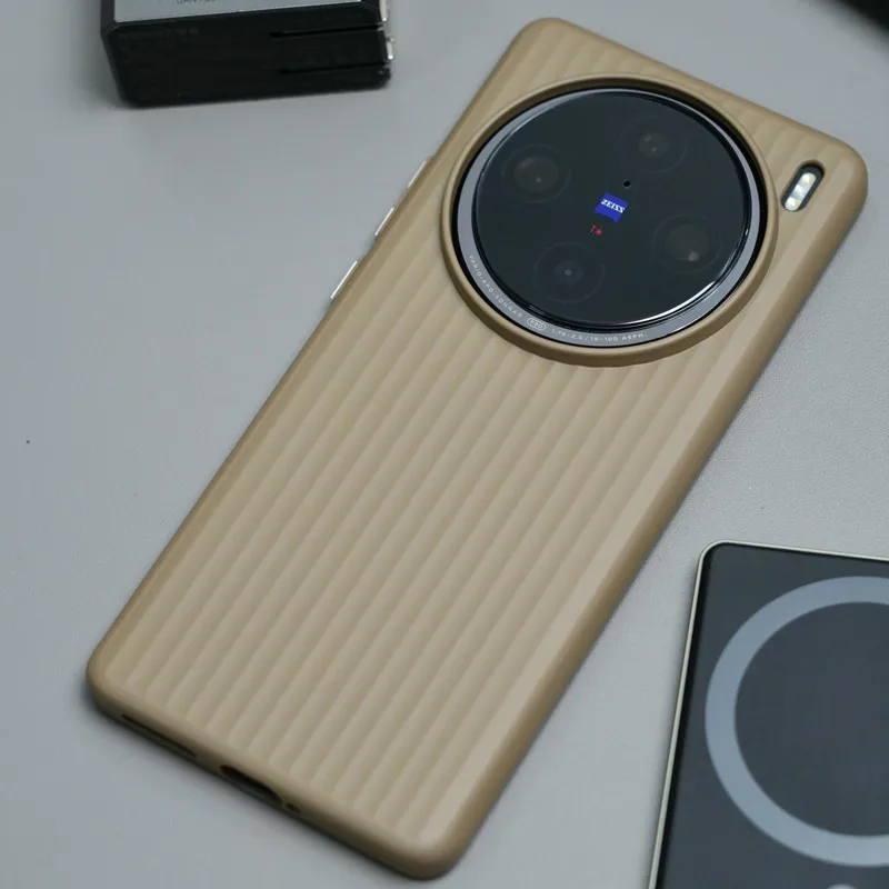 Corrugated Back Case For Vivo X200 Pro/X200 Pro Min /X200 Ultra /X100 Pro Slim Hard Matte uneven Cover Anti-Fingerprint