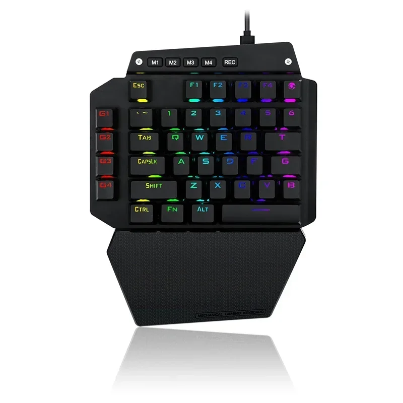 K700 Slient Version Mechanical Keyboard for PC Laptop Custom RGB One-hand Wired Programmable Silent Shaft Body Game Keyboards