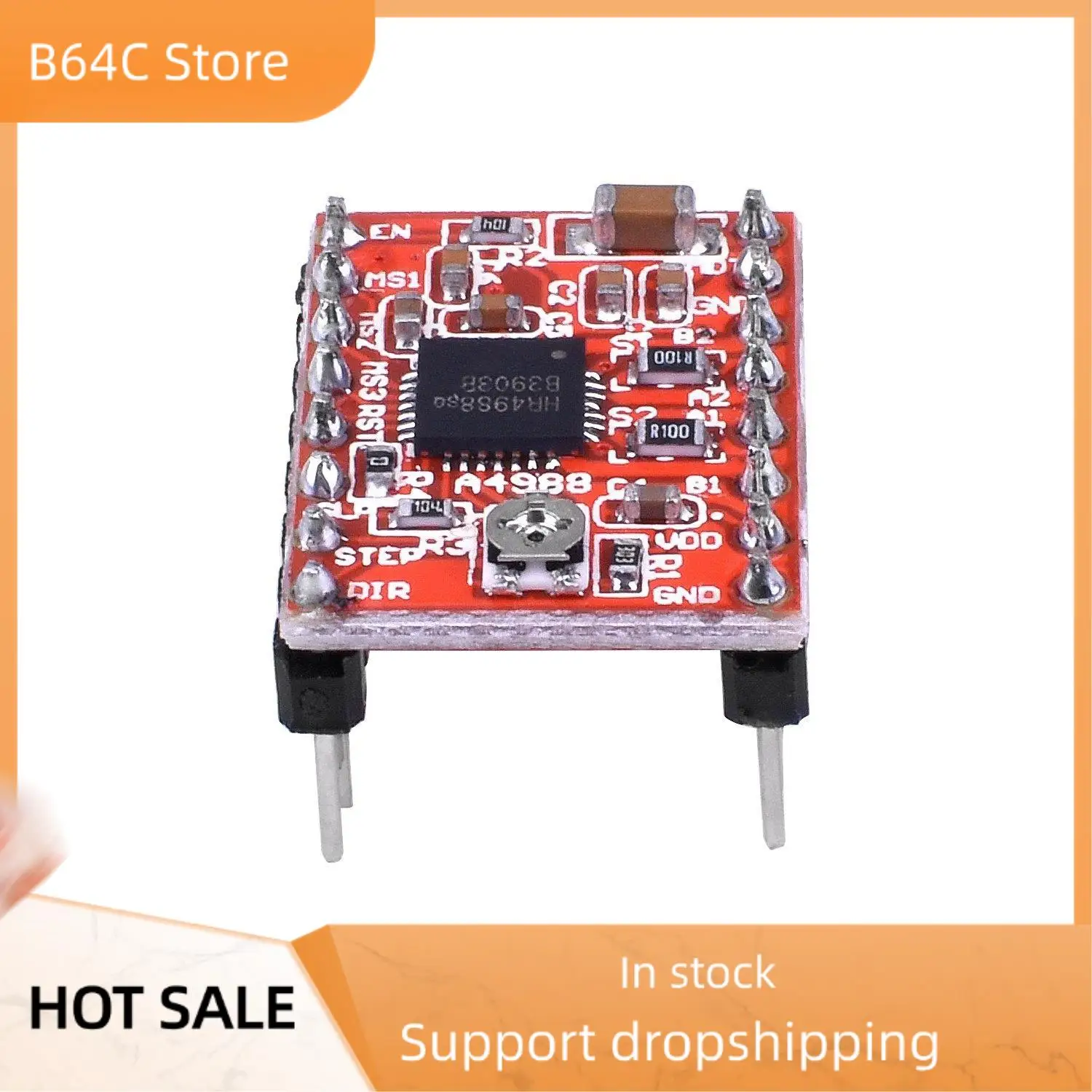 

B64C 5 шт. A4988 модуль драйвера шагового двигателя Stepstick с радиатором для 3D-принтера Reprap подходит