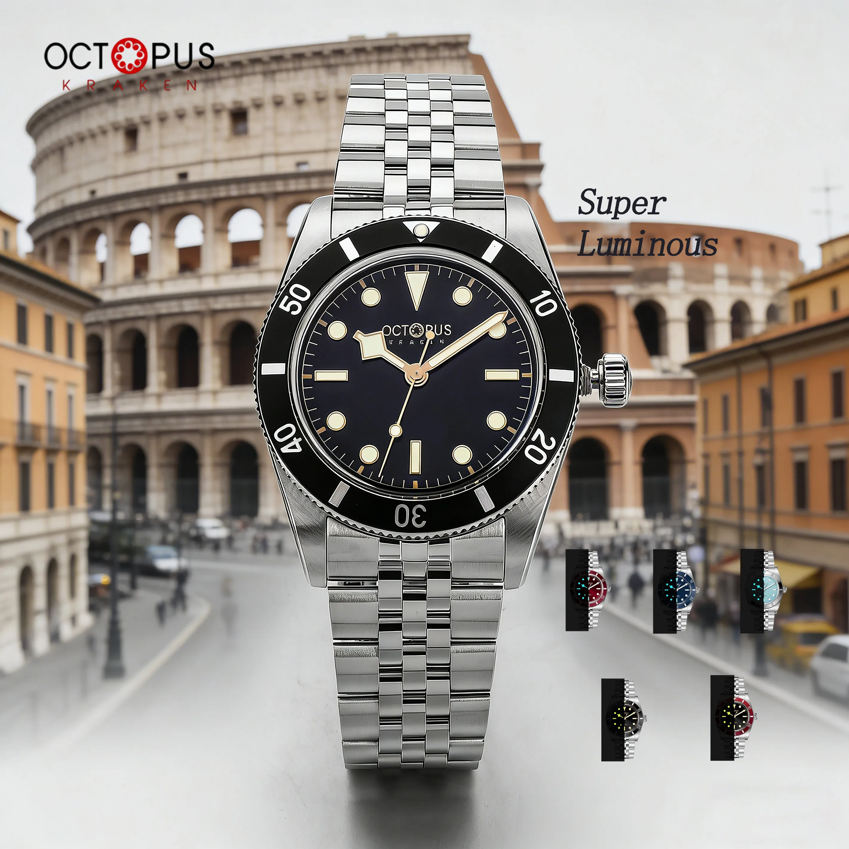 

Мужские механические часы Octopus Kraken: Новинка, Сдержанная Роскошь, Изысканные Детали, Швейцарский Механизм PT5004 SW200, Водонепроницаемые, OTC0025